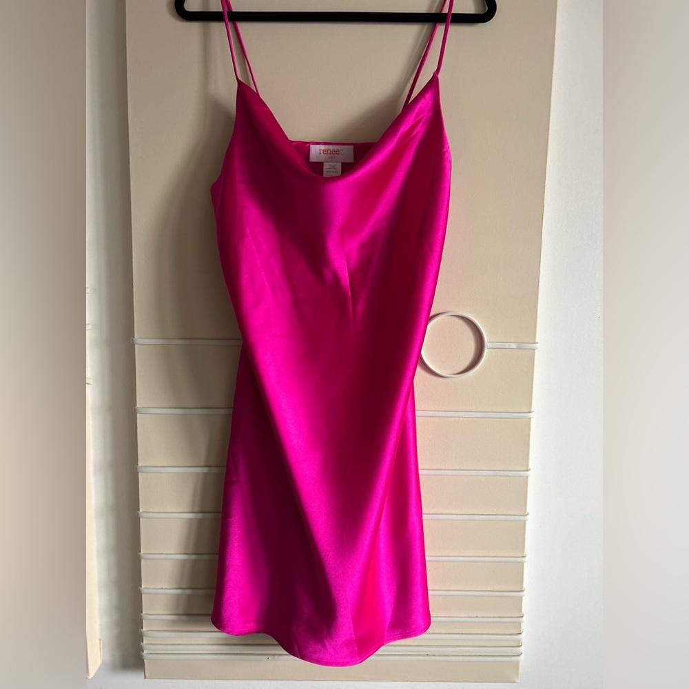 Renee C. Fuchsia Strapless Dress